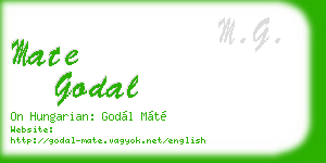 mate godal business card